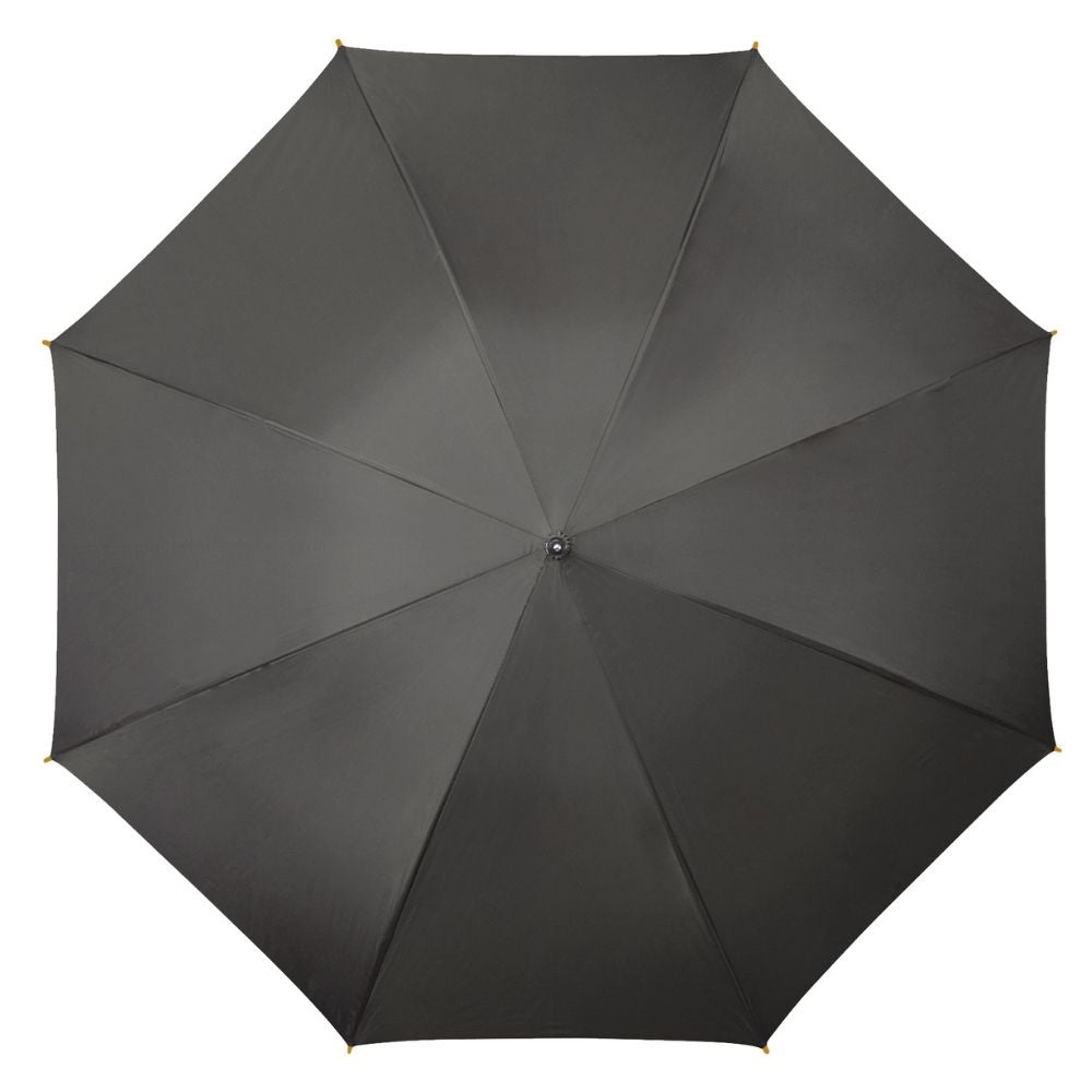 Grey  Wood Stick Walking Umbrella Side Canopy