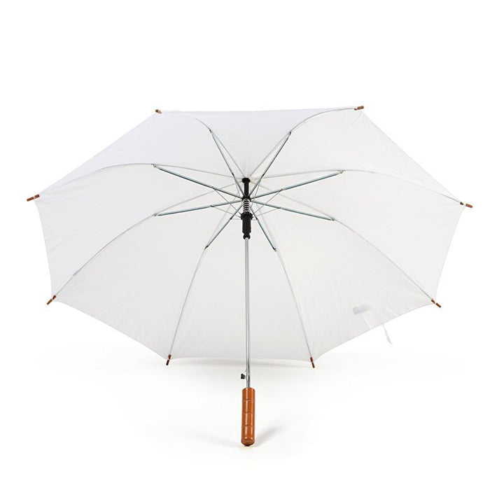 Plain White Umbrella inside