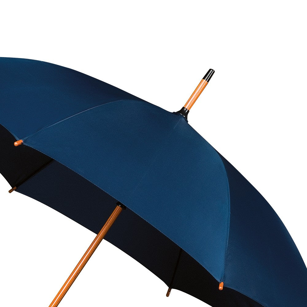 Navy Wood Stick Walking Umbrella Tip