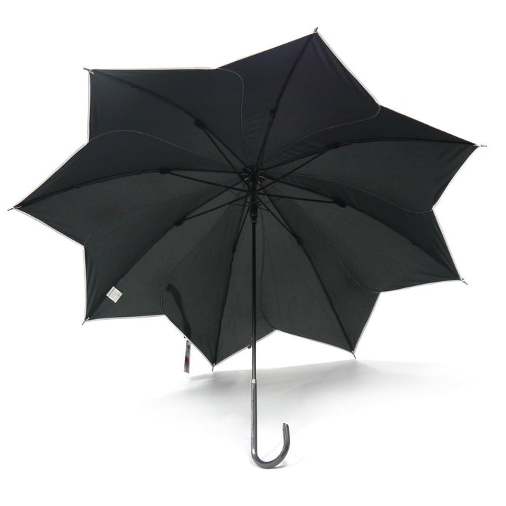 Black with White Swirl Ladies Walking Umbrella
